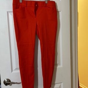 Orange Womens ankle pants